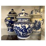 (3) Oriental Porcelain Canisters