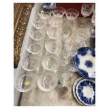 Antique Flow Blue, Glass Tumblers