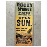 Laminated Rocky Springs Cardboard Sign