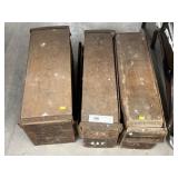 (3) Wooden Cigar Molds