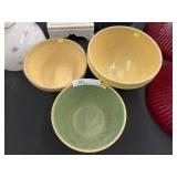 (3) Stoneware Mixing Bowls