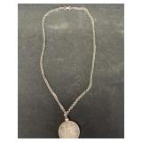 Peace Silver Dollar Crafted Necklace