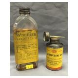 Bottle of Wurlitzer Polish &  Radio Dial Oil Tin
