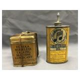 Columbia Grafonola Oil and Eureka Lubricant Tins