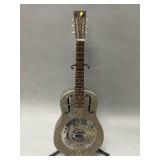 Unmarked Metal Body Resonator Guitar