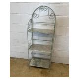 Metal Display Rack w/ Marble Shelves.