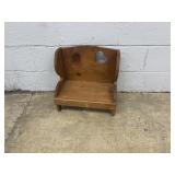 Small Pine Bench w/ Heart Cutout