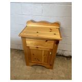 Wooden Lift Lid Trash Can Receptacle
