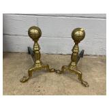 2 Brass Andirons