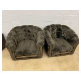 Pair of Upholstered Oversized Armchairs