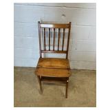 Vintage Wooden Step Stool Chair Combination