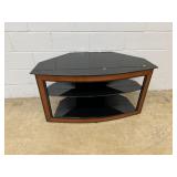 Single Pedestal Oak Desk w/ Coverd Top