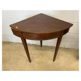 Mahogany Corner Table w/ Banded Inlay