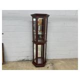Lighted Curio Cabinet w/ Mirrored back