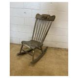 Antique Paint Decorated Rocking Chair