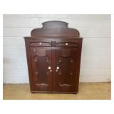 Antique Jelly Cupboard w/ shaped Backsplash
