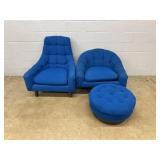 2 Blue Upholstered Chairs