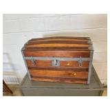 Vintage Dome TOp Steamer Trunk