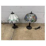 Modern PLastic Slag Glass style Table Lamps
