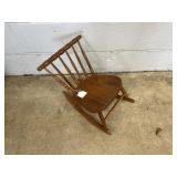 Oak Doll Rocking Chair