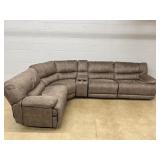 5 Piece suede Sectional Sofa