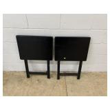 Pair of Simulated Wood Hostess Tables