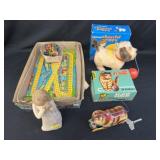 Vintage Toys and Willow Tree Figurine