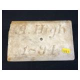 1894 Marble Door Stop