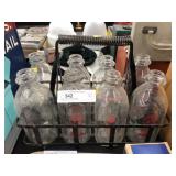 Milk Bottle Carrier with Bottles