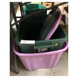 (2) Storage Totes with Lids