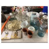 Storage Jars, Juicer, Serving Dishes