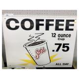 Single Sided Wood Coffee Sign