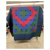Contemporary Log Cabin Pattern Quilt