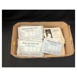 Musser 1963 Chick Pricing Cards