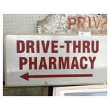 Tin Pharmacy Sign
