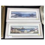 (2) Framed Beach Prints