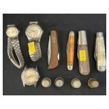 Wristwatches, Pocket Knives, Thimbles