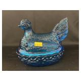 Glass Hen On Nest