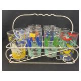 Vintage Tumblers with Pitcher