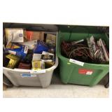 Oil Filters, Electrical Supplies, 2 Storage Totes