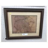 Framed Elephant Print
