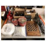 Storage Tins, Bottles, Game Board