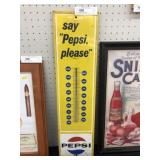 Pepsi Cola Tin Thermometer
