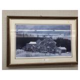 Framed Winter Scene of Farm