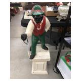 Vintage Cast Metal Lawn Jockey