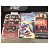 (4) Contemporary Tin Signs