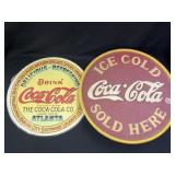Wood and Tin Coca-Cola Signs