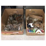 (2) Boxes of Scale Weights, Hardware, & Toys