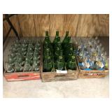 (3) Beverage Trays with Bottles