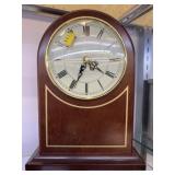 Mahogany Cased Battery Powered Mantel Clock